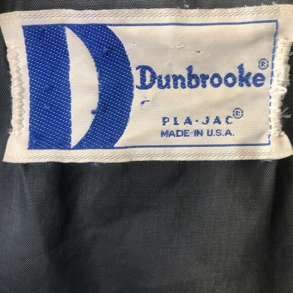 70s 80s Vintage original Dunbrooke Pla-Jac bomber jacket with company logo - Picture 7 of 11